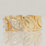 Load image into Gallery viewer, Marquise Leaves Diamond Band Ring, 14k Solid Gold, Natural Diamonds, Engagement Stack, Half Eternity Band, Halo Cocktail Ring, Gift For Her

