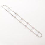 Load image into Gallery viewer, Oval Link Halo Diamond Necklace, 14k Solid Gold, Natural Diamond, Circle Station Chain Jewelry, Statement Necklace, Bridal Wedding Necklace
