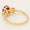 Load image into Gallery viewer, Oval Ruby Diamond Ring, 14k Solid Gold, Natural Diamonds, Cocktail Ring, Three Stone Gemstone Jewelry, Statement Ring, Bridal Jewelry
