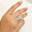 Load image into Gallery viewer, Pear Bypass Diamond Ring, 14k Solid Gold, Natural Diamond, Baguette Illusion Wide Band, Statement Cocktail Jewelry, Wrap Bridal Wedding Ring
