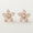 Load image into Gallery viewer, Floral Cluster Diamond Earrings, 14k Solid Gold, Natural Diamond, Marquise Pear Petal Jewelry, Halo Bridal Statement Studs, Cocktail Jewelry
