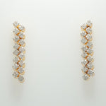 Load image into Gallery viewer, Bar Diamond Drop Stud Earrings, 14k Solid Gold, Natural Diamonds, Minimalist Statement Earrings, Vertical Line Jewelry, Everyday Earrings
