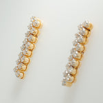 Load image into Gallery viewer, Bar Diamond Drop Stud Earrings, 14k Solid Gold, Natural Diamonds, Minimalist Statement Earrings, Vertical Line Jewelry, Everyday Earrings
