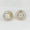 Load image into Gallery viewer, Double Halo Stud Solitaire Earrings, Natural Diamonds, 14k Solid Gold, Geometric Bridal Earrings, Statement Wedding Studs

