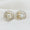 Load image into Gallery viewer, Double Halo Stud Solitaire Earrings, Natural Diamonds, 14k Solid Gold, Geometric Bridal Earrings, Statement Wedding Studs
