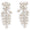 Load image into Gallery viewer, Bow Leaf Diamond Dangle Earrings, 14k Solid Gold, Natural Diamonds, Cocktail Drop Earrings, Bridal Statement Earrings, Baguette Vine Drops
