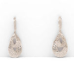 Load image into Gallery viewer, Teardrop Diamond Dangle Earrings, 14k Solid Gold, Natural Diamonds, Open Lattice Drop Jewelry,  Bridal Statement Earrings, Modern Dangles
