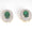 Load image into Gallery viewer, Oval Emerald Halo Diamond Stud Earrings, 14k Solid Gold, Natural Diamonds, Cocktail Statement Jewelry, Bridal Wedding Earrings
