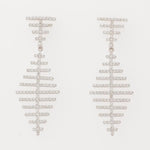 Load image into Gallery viewer, Abstract Dangle Diamond Earrings, 14k Solid Gold, Natural Diamonds, Geometric Linear Jewelry, Modern Statement Jewelry, Bridal Danglers
