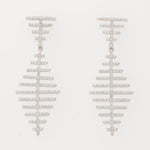 Load image into Gallery viewer, Abstract Dangle Diamond Earrings, 14k Solid Gold, Natural Diamonds, Geometric Linear Jewelry, Modern Statement Jewelry, Bridal Danglers
