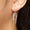 Load image into Gallery viewer, Triple Hoop Diamond Dangle Earrings, 14k Solid Gold, Natural Diamonds, Oval Drop Earrings, Cocktail Statement Dangler
