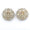 Load image into Gallery viewer, Floral Lattice Diamond Stud Earrings, 14k Solid Gold, Natural Diamonds, Honeycomb Baguette Studs, Statement Cocktail Jewelry
