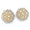 Load image into Gallery viewer, Floral Lattice Diamond Stud Earrings, 14k Solid Gold, Natural Diamonds, Honeycomb Baguette Studs, Statement Cocktail Jewelry
