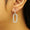 Load image into Gallery viewer, Paperclip Link Diamond Hoop Earrings, 14k Solid Gold, Natural Diamonds, Geometric Long Link Pave Dangle Drop, Modern Minimal Jewelry
