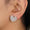 Load image into Gallery viewer, Heart Cluster Stud Earrings, 14k Solid Gold, Natural Diamonds, Angel Marquise Wings Earrings, Bridal Statement Jewelry, Cocktail Studs
