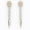 Load image into Gallery viewer, Geometric Dangle Drop Earrings, 14k Solid Gold, Natural Diamonds, Halo Cluster Bridal Earrings, Statement Jewelry, Cocktail Earrings
