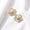 Load image into Gallery viewer, Floral Pearl Diamond Earrings, 14k Solid Gold, Natural Diamonds, Pave Flower Studs, Everyday Cocktail Jewelry, Cluster Pave Setting
