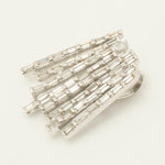 Load image into Gallery viewer, Baguette Bar Natural Diamond Pendant: 14k Solid Gold Geometric Necklace, IGI Certified, Ready To Ship
