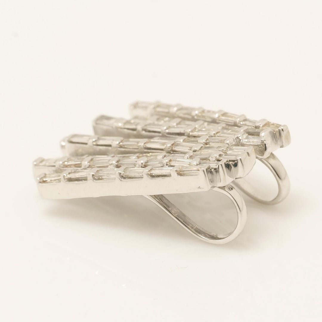 Baguette Bar Natural Diamond Pendant: 14k Solid Gold Geometric Necklace, IGI Certified, Ready To Ship