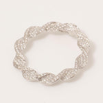 Load image into Gallery viewer, Circle Diamond Pendant, 14k Solid Gold, Natural Diamonds, Twisted Loop Necklace, Minimal Pave Statement Jewelry, Geometric Layering Pendant
