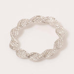 Load image into Gallery viewer, Twist Circle Natural Diamond Pendant: 14k Solid Gold Infinity Loop Necklace, IGI Certified, Ready To Ship
