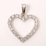 Load image into Gallery viewer, Open Heart Natural Diamond Pendant: 14k Solid Gold Love Layering Chain Necklace, Certified Jewelry
