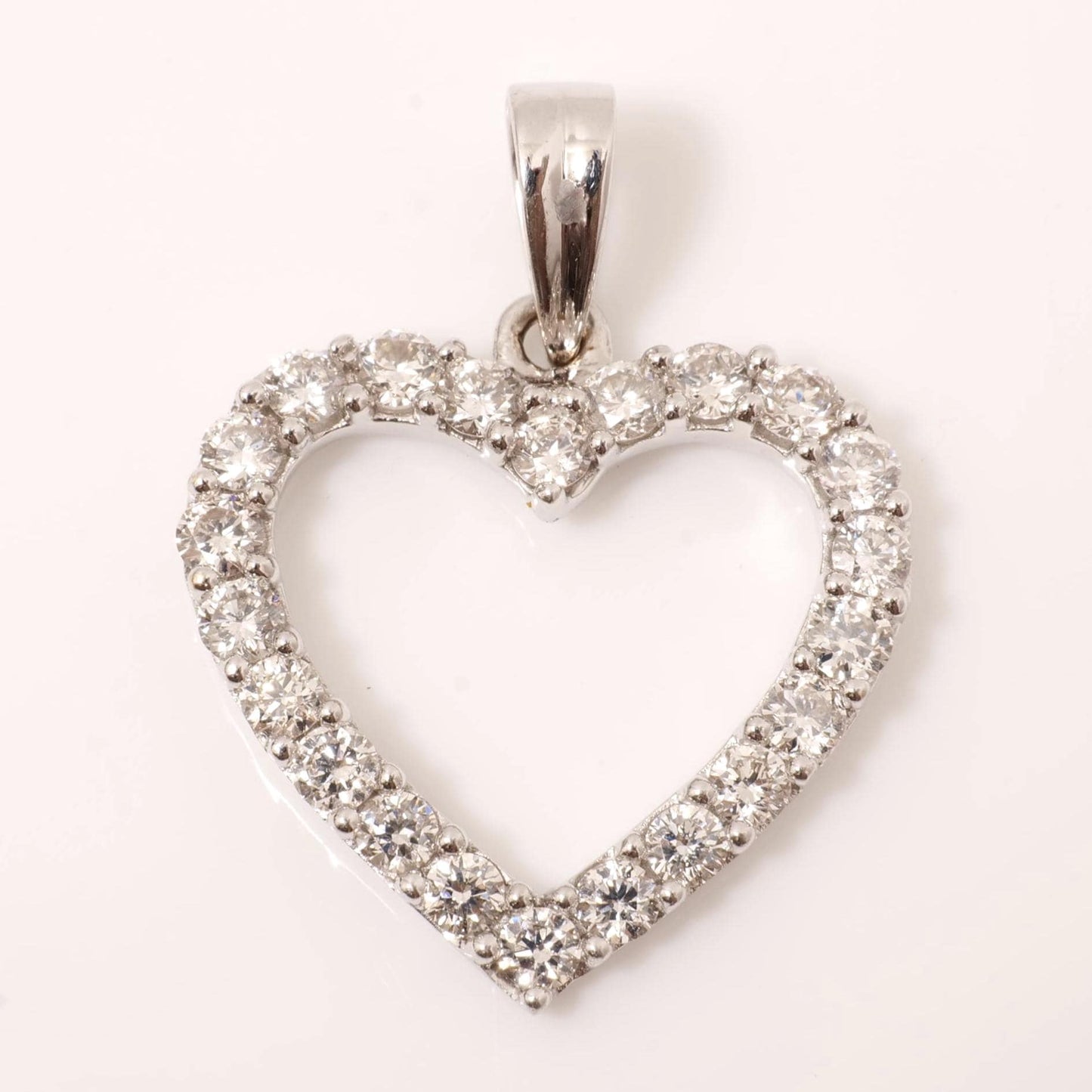 Open Heart Natural Diamond Pendant: 14k Solid Gold Love Layering Chain Necklace, Certified Jewelry