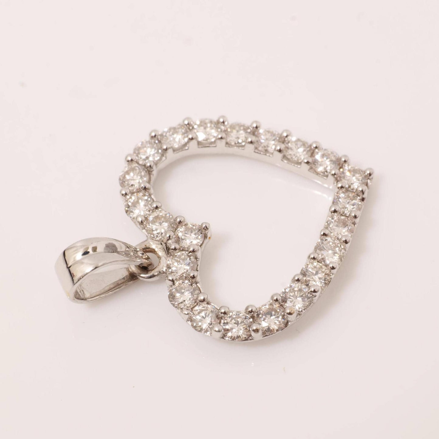 Open Heart Natural Diamond Pendant: 14k Solid Gold Love Layering Chain Necklace, Certified Jewelry