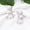 Load image into Gallery viewer, Triple Pearl Climber Diamond Earrings, 14k Solid Gold, Natural Diamonds, Curved Studs, Everyday Minimalistic Earrings
