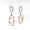 Load image into Gallery viewer, Interlocking Oval Dangle Diamond Earrings, 14k Solid Gold, Natural Diamond, Two Tone Drop Earring, Wedding Bridal Jewelry, Statement Dangler
