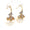 Load image into Gallery viewer, Floral Pearl Drop Diamond Earrings, 14k Solid Gold, Natural Diamonds, Bridal Statement Jewelry, Two Toned Earrings, Minimalistic Earrings
