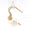 Load image into Gallery viewer, Floral Pearl Drop Diamond Earrings, 14k Solid Gold, Natural Diamonds, Bridal Statement Jewelry, Two Toned Earrings, Minimalistic Earrings
