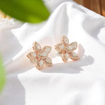 Load image into Gallery viewer, Floral Cluster Diamond Earrings, 14k Solid Gold, Natural Diamond, Marquise Pear Petal Jewelry, Halo Bridal Statement Studs, Cocktail Jewelry
