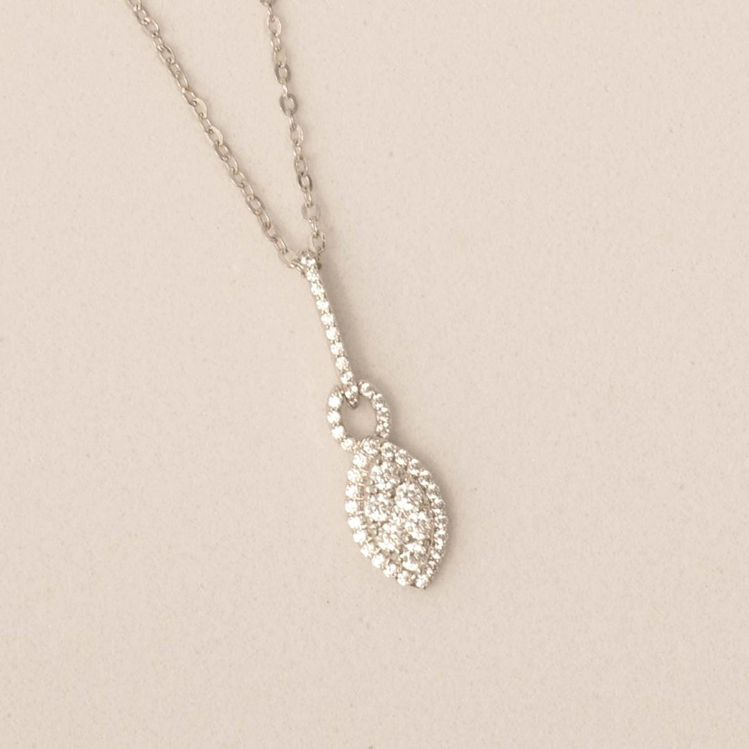 Halo Eye Illusion Diamond Pendant Necklace, 14k Solid Gold, Natural Diamonds, Marquise Cluster Chain Pendant, Minimalist Stackable Jewelry