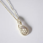 Load image into Gallery viewer, Infinity Swirl Diamond Pendant Necklace, 14k Solid Gold, Natural Diamonds, Minimalistic Everyday Chain Jewelry, Illusion Cluster Pendant
