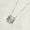 Load image into Gallery viewer, Square Blue Sapphire Diamond Pendant Necklace,  14k Solid Gold, Natural Diamonds, Pave Gemstone Cocktail Pendant, Minimalist Stacking Chain
