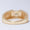 Load image into Gallery viewer, Men&#39;s Geometric Round Solitaire Diamond Ring,  14k Solid Gold, Natural Diamonds, Textured Shank, Gift for him, Statement Gold Jewelry,
