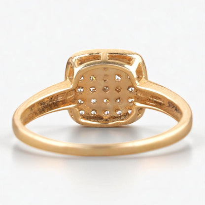 Square Grid Men's Diamond Ring | 14k Solid Gold | Handmade Jewelry | Cluster Statement Ring | Gift for Him