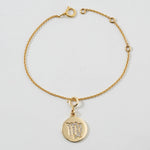Load image into Gallery viewer, Virgo Horoscope Birth Sign Charm, 14k Solid Gold, Natural Diamonds, Zodiac Jewelry, Everyday Jewelry, Astrology Gift

