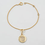 Load image into Gallery viewer, Virgo Horoscope Birth Sign Charm, 14k Solid Gold, Natural Diamonds, Zodiac Jewelry, Everyday Jewelry, Astrology Gift
