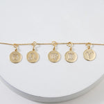 Load image into Gallery viewer, Leo Horoscope Birth Sign Charm, 14k Solid Gold, Natural Diamond, Zodiac Constellation Jewelry, Everyday Jewelry, Astrology Gift
