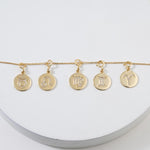 Load image into Gallery viewer, Leo Horoscope Birth Sign Charm, 14k Solid Gold, Natural Diamond, Zodiac Constellation Jewelry, Everyday Jewelry, Astrology Gift
