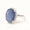 Load image into Gallery viewer, Blue Sapphire Diamond Halo Ring, 14k Solid Gold, Natural Diamonds, Gemstone Cabochon Jewelry, Statement Ring, Ready To Ship, HRD Certified
