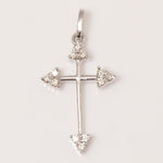 Load image into Gallery viewer, Arrow Cross Diamond Pendant, 14k Solid Gold, Natural Diamonds, IGI Certified, Spiritual Adjustable Necklace, Everyday Jewelry, Gift For Her
