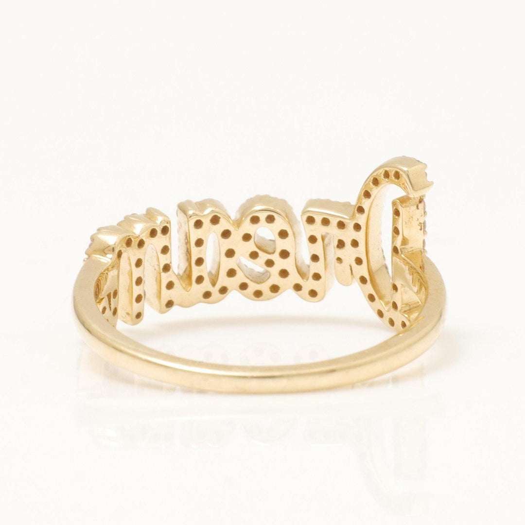 Dream Diamond Ring, 14k Solid Gold, Natural Diamonds, Personalized Statement Ring, Inspirational Jewellery, Everyday Ring, Certified Jewelry