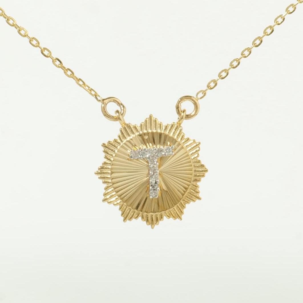Personalized Medallion Initial Diamond Necklace, 14k Solid Gold, Natural Diamonds, Everyday Layering Pendant, Sunburst Letter, Ready To Ship