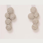 Load image into Gallery viewer, Cluster Natural Diamonds Round Drop Studs: 14k Solid Gold Minimalist Statement Earrings, IGI Certified, Ready To Ship
