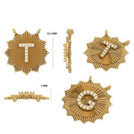Load image into Gallery viewer, Personalized Medallion Initial Diamond Necklace, 14k Solid Gold, Natural Diamonds, Everyday Layering Pendant, Sunburst Letter, Ready To Ship
