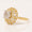 Load image into Gallery viewer, Floral Diamond Cluster Ring, 14k Solid Gold,  Natural Diamonds, Illusion Dome Setting Ring, Two Toned Ring, Ready To Ship, Certified Jewelry
