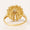 Load image into Gallery viewer, Floral Diamond Cluster Ring, 14k Solid Gold,  Natural Diamonds, Illusion Dome Setting Ring, Two Toned Ring, Ready To Ship, Certified Jewelry
